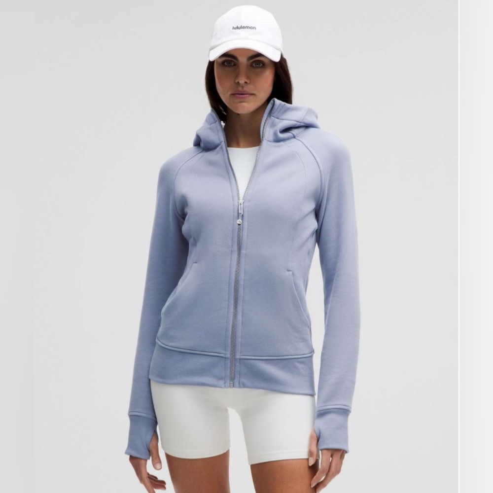 Lululemon scuba full-zip hoodie in blue willow